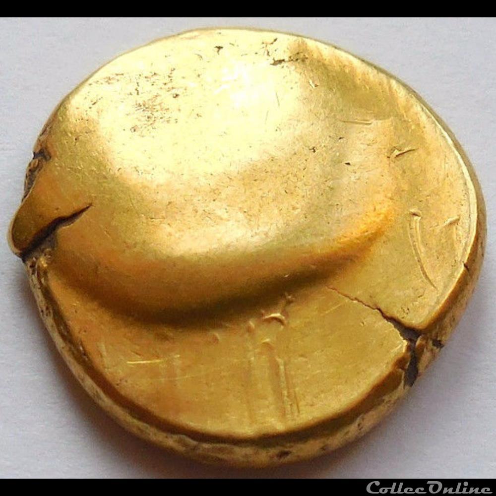 série 40 statère uniface au cheval sans S monnaie antique gauloise serie 40 statere uniface au cheval sans s
