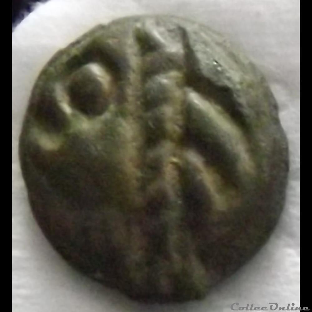monnaie antique gauloise serie 38 classe i c potin a la tete indien sanglier a droite