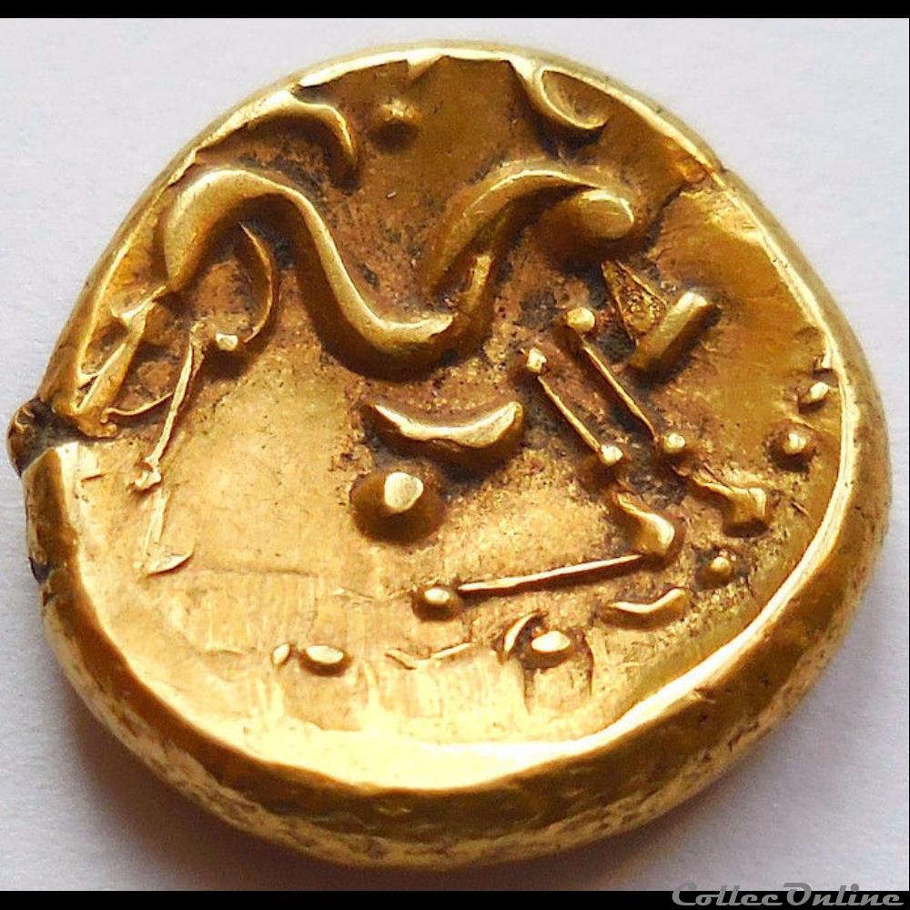 série 40 statère uniface au cheval sans S monnaie antique gauloise serie 40 statere uniface au cheval sans s