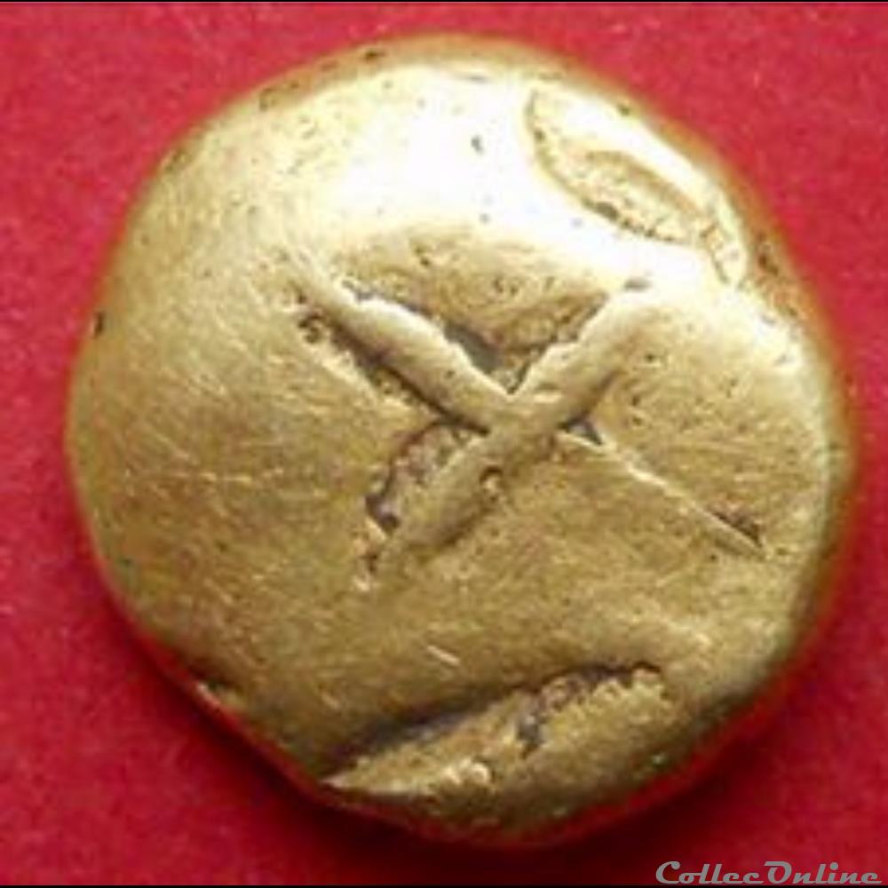 monnaie antique gauloise serie 493 dt 2537 statere globulaire a la croix