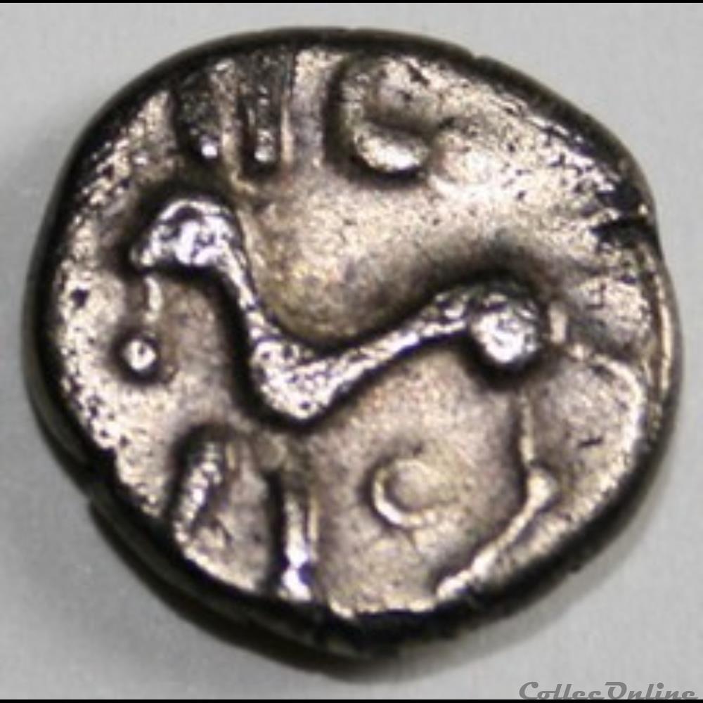 Série 30 DT 180 quart de statère dit "aux arcs de cercle" à la griffe " " aux segments " monnaie antique gauloise serie 30 dt 180 quart de statere dit aux arcs de cercle a la griffe aux segments