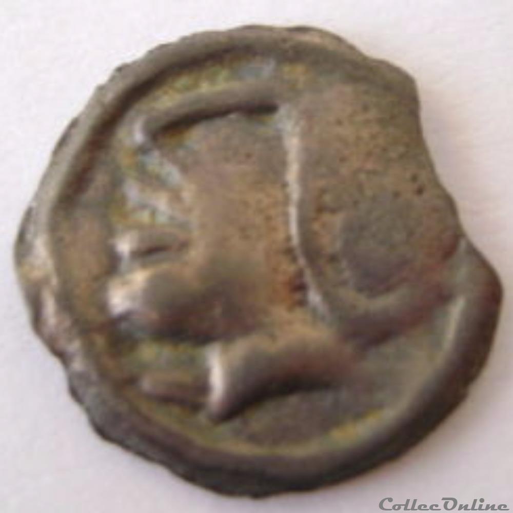Série 625 DT 2675 Potin au corbeau monnaie antique gauloise serie 625 dt 2675 potin au corbeau