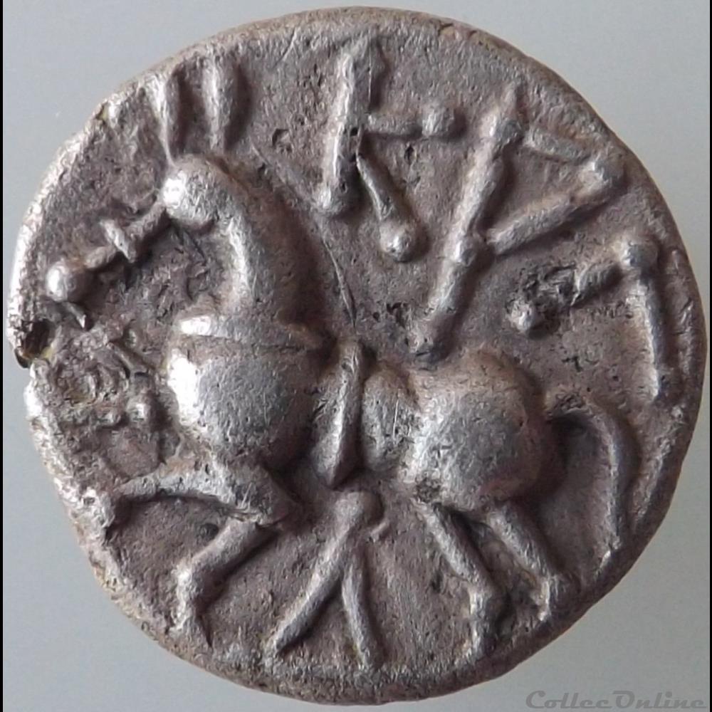 Denier ( quinaire ) KALETEDOY monnaie antique gauloise denier quinaire kaletedoy
