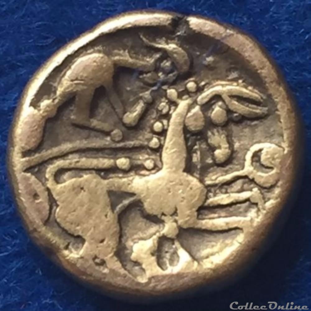 Série 875 DT 3177 1/4 de statère type de Chenoves à la lyres monnaie antique gauloise serie 875 dt 3177 1 4 de statere type de chenoves a la lyres
