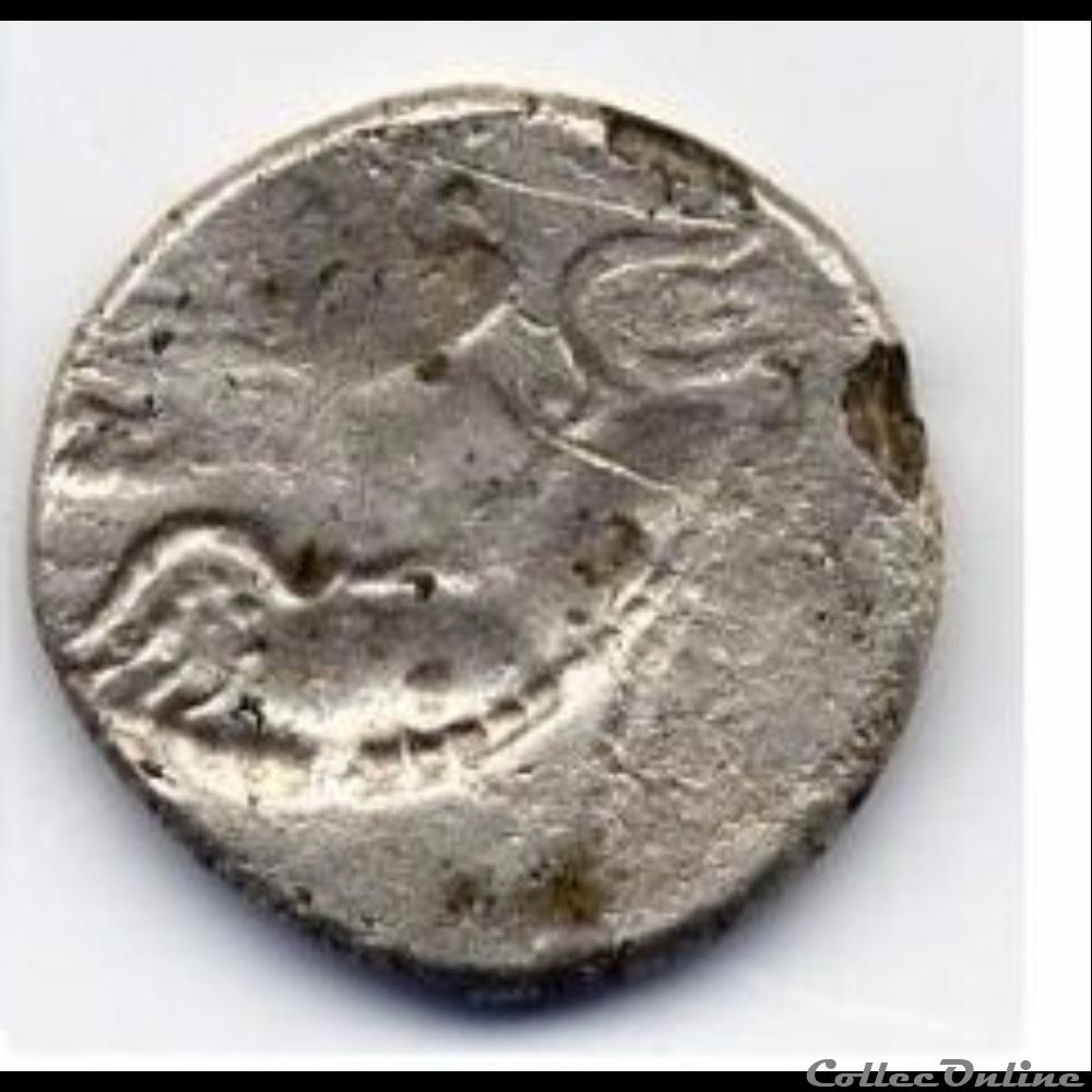 Série 83 DT 640 Quinaire ATEVLA / VLATOS ( incus ) monnaie antique gauloise serie 83 dt 640 quinaire atevla vlatos incus