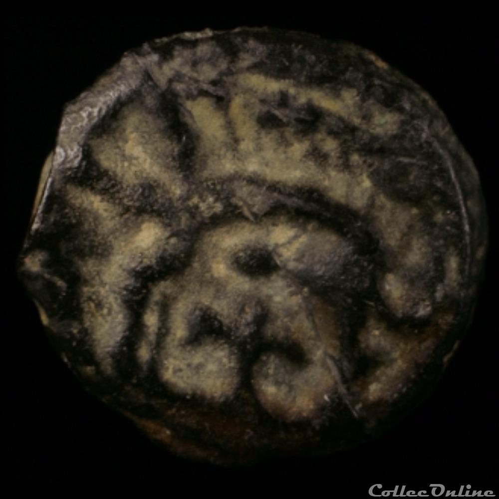 monnaie antique gauloise serie 38 classe i j potin a la tete indien
