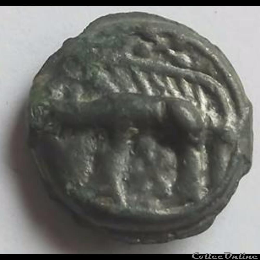 monnaie antique gauloise dt 3504 potin au sanglier type lourd