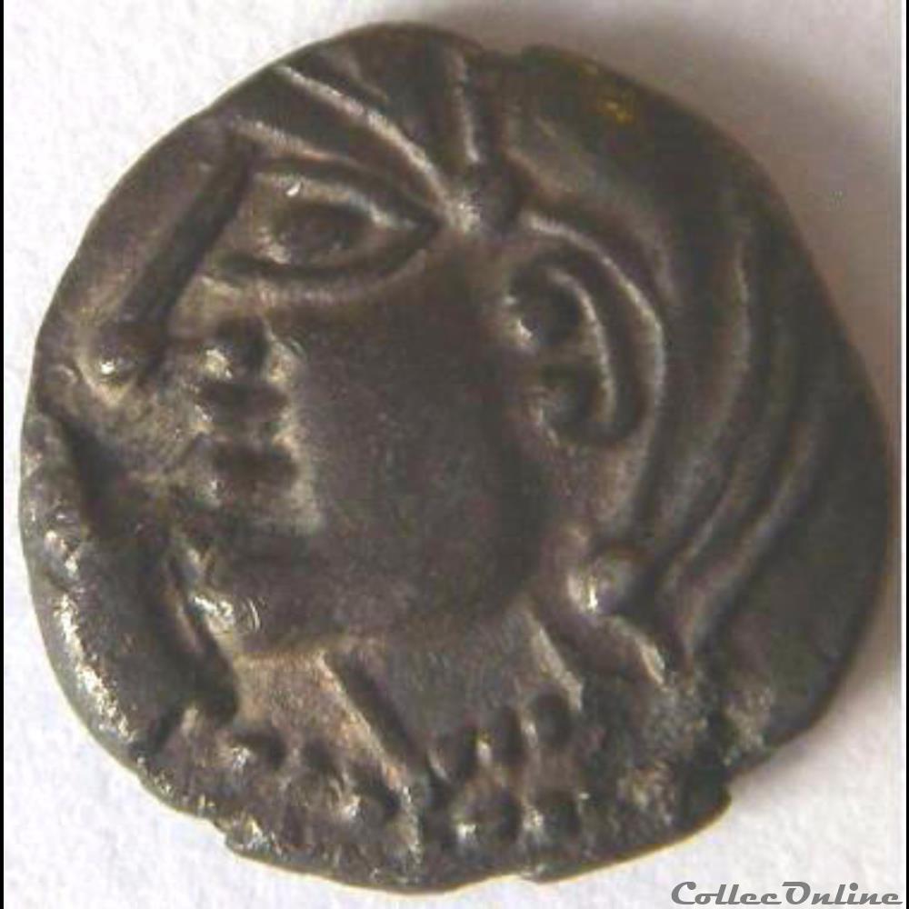 Série 1079 Faction à la tête coupée sur le cheval monnaie antique gauloise serie 1079 faction a la tete coupee sur le cheval