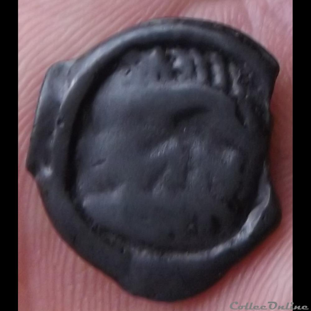 Série 968 DT 3262 var Potin OYINDIA ( dégénéré ) à la tête janiforme ou " tête bêche " monnaie antique gauloise serie 968 dt 3262 var potin oyindia degenere a la tete janiforme ou tete beche