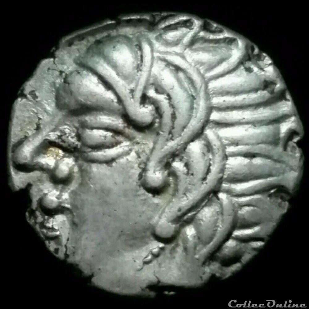 Série 1040 DT 3362 Drachme au loup et au triskele monnaie antique gauloise serie 1040 dt 3362 drachme au loup et au triskele