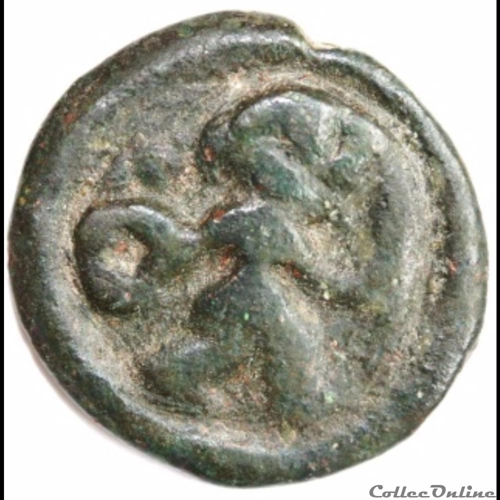 Série 24 DT 155 potin au guerrier courant monnaie antique gauloise serie 24 dt 155 potin au guerrier courant