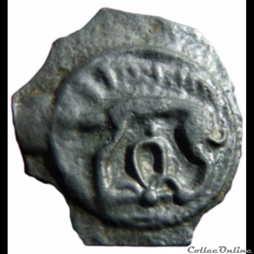 Série 38 ( classe I c ) potin à la tête d'indien monnaie antique gauloise serie 38 classe i c potin a la tete indien