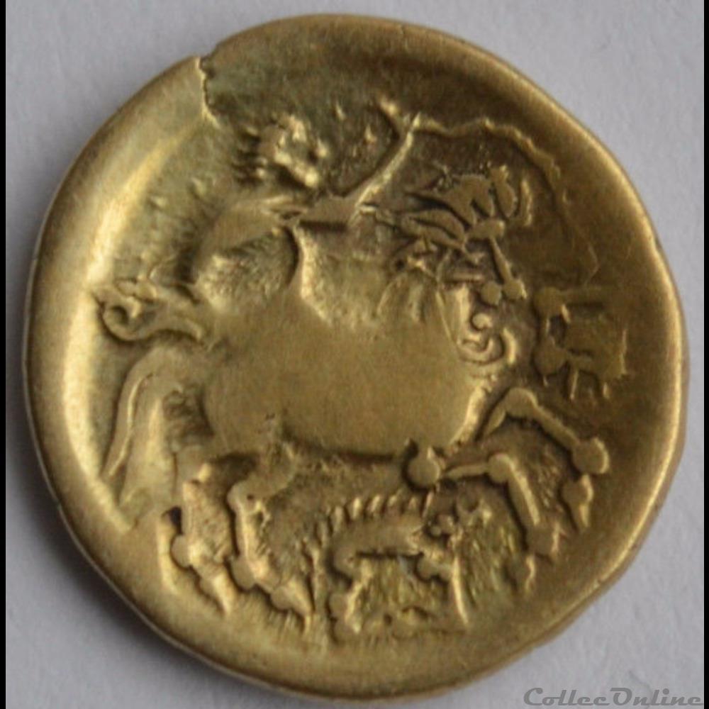 Quart de statère incertaine baiocasse / venetes monnaie antique gauloise quart de statere incertaine baiocasse venetes