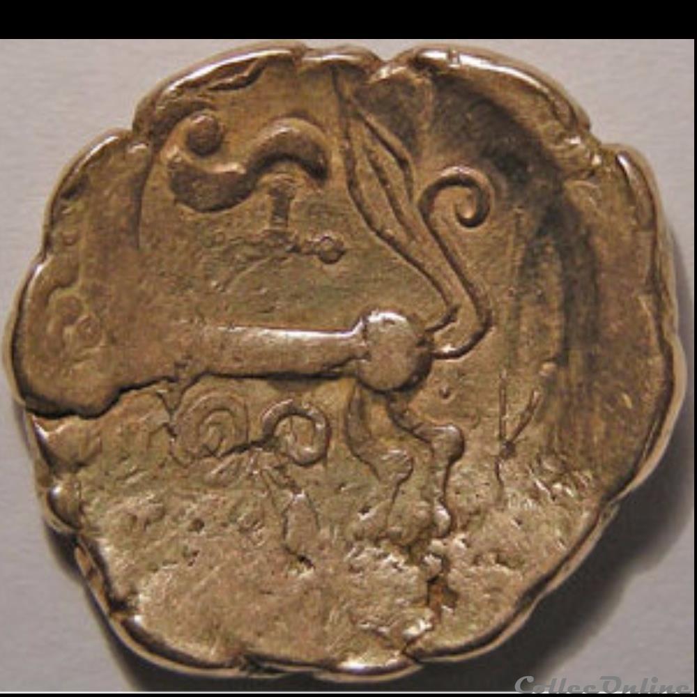 Série 21 DT 140 statère d’or au cheval retourné, à la lyre monnaie antique gauloise serie 21 dt 140 statere d or au cheval retourne a la lyre