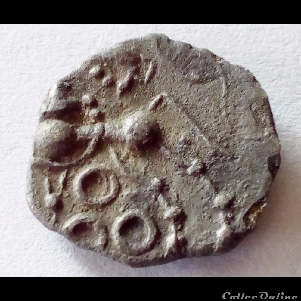 monnaie antique gauloise serie 1079 fraction a la tete coupee sur le cheval