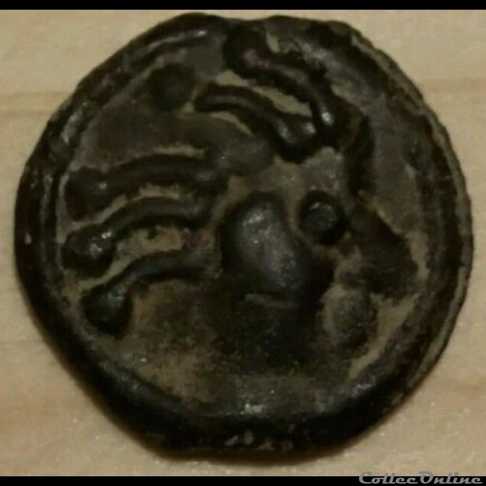 Série 559 DT 2640 Potin à la tête d'indien monnaie antique gauloise serie 559 dt 2640 potin a la tete indien