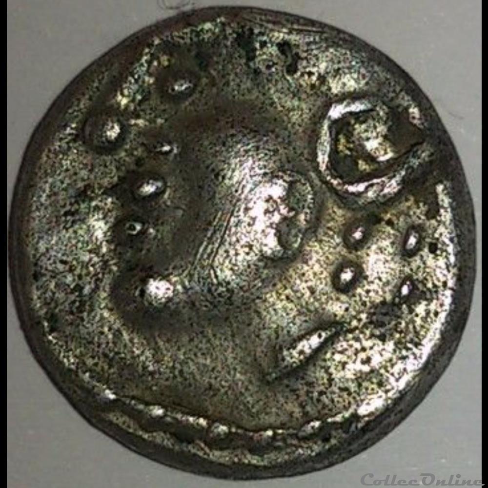 monnaie antique gauloise serie 881 dt 3189 var quinaire a la tete casquee