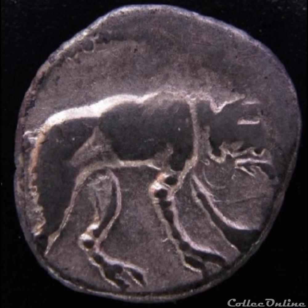monnaie antique gauloise serie 917 dt 3324 quinaire edvis a ours
