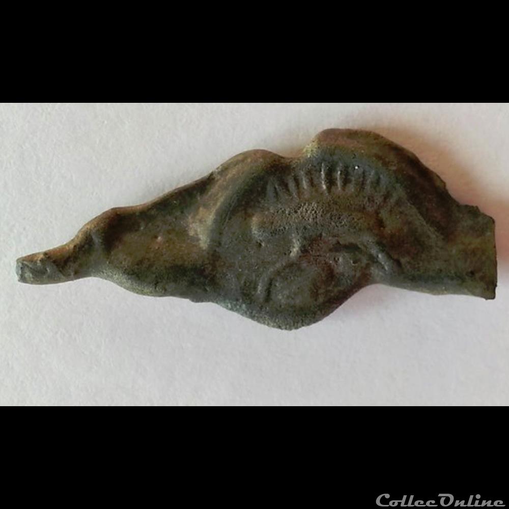 Série 968 DT 3262 var Potin OYINDIA ( dégénéré ) à la tête janiforme ou " tête bêche " monnaie antique gauloise serie 968 dt 3262 var potin oyindia degenere a la tete janiforme ou tete beche