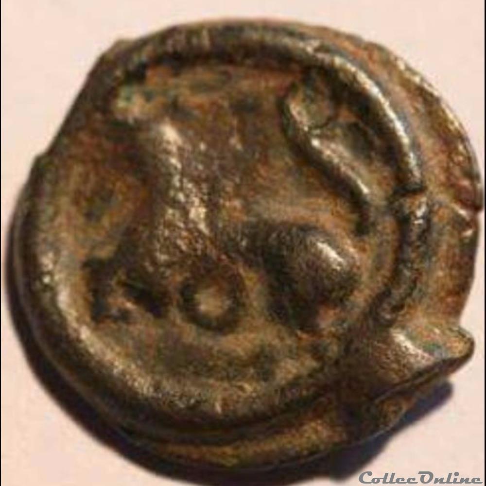 série 634 DT 2679 var potin dérivé des séquanes ( incertaine ) monnaie antique gauloise serie 634 dt 2679 var potin derive des sequanes incertaine