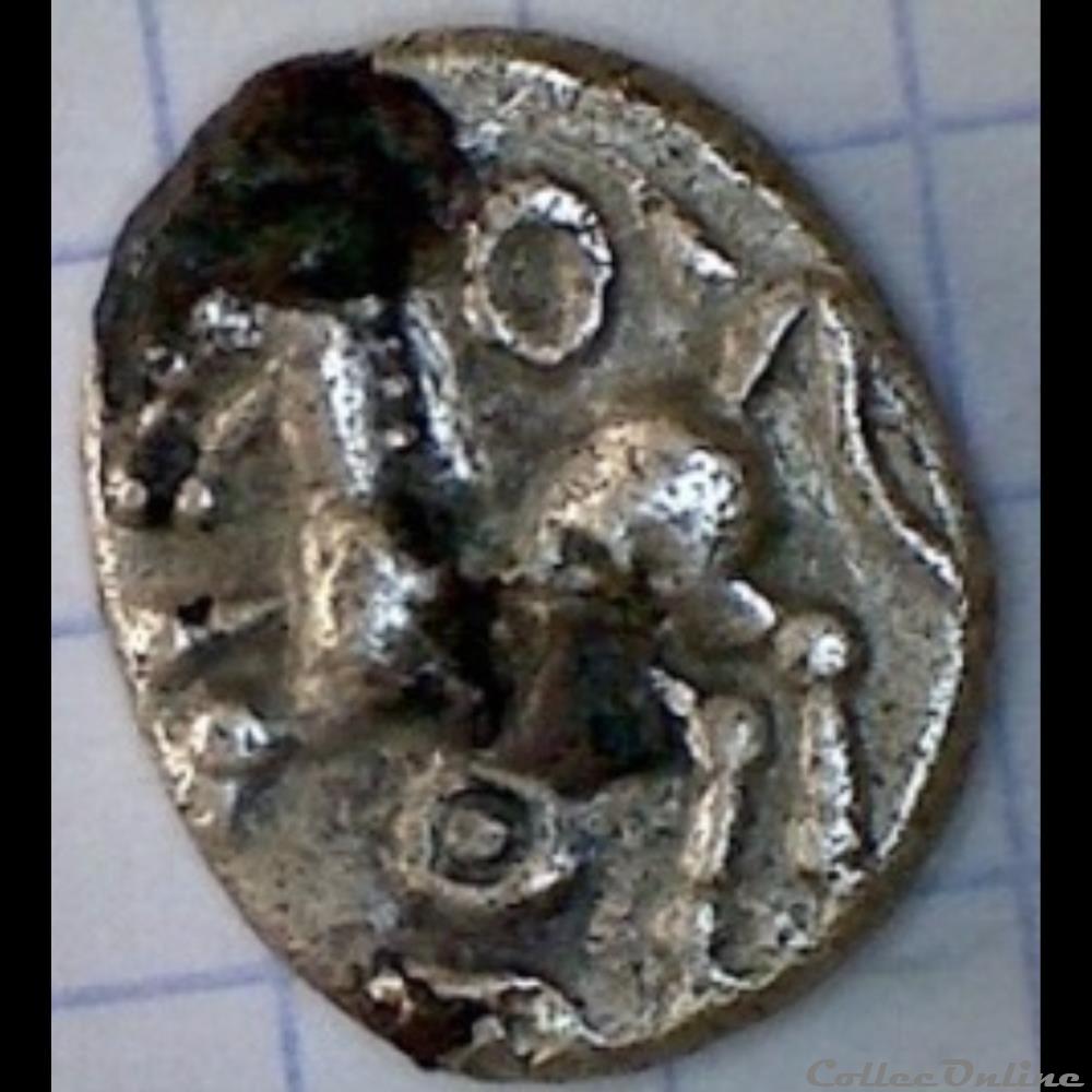 monnaie antique gauloise serie 881 dt 3189 var quinaire a la tete casquee