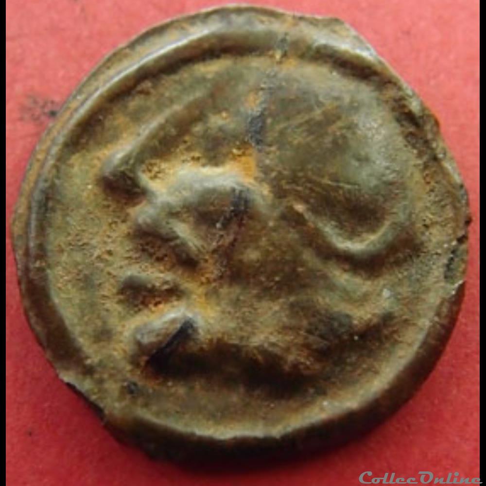 Série 625 DT 2675 Potin au corbeau monnaie antique gauloise serie 625 dt 2675 potin au corbeau