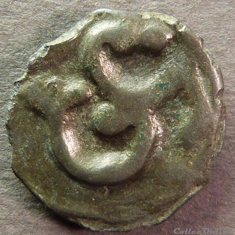 Série 890 DT 3203 Potin à l'hippocampe monnaie antique gauloise serie 890 dt 3203 potin a hippocampe