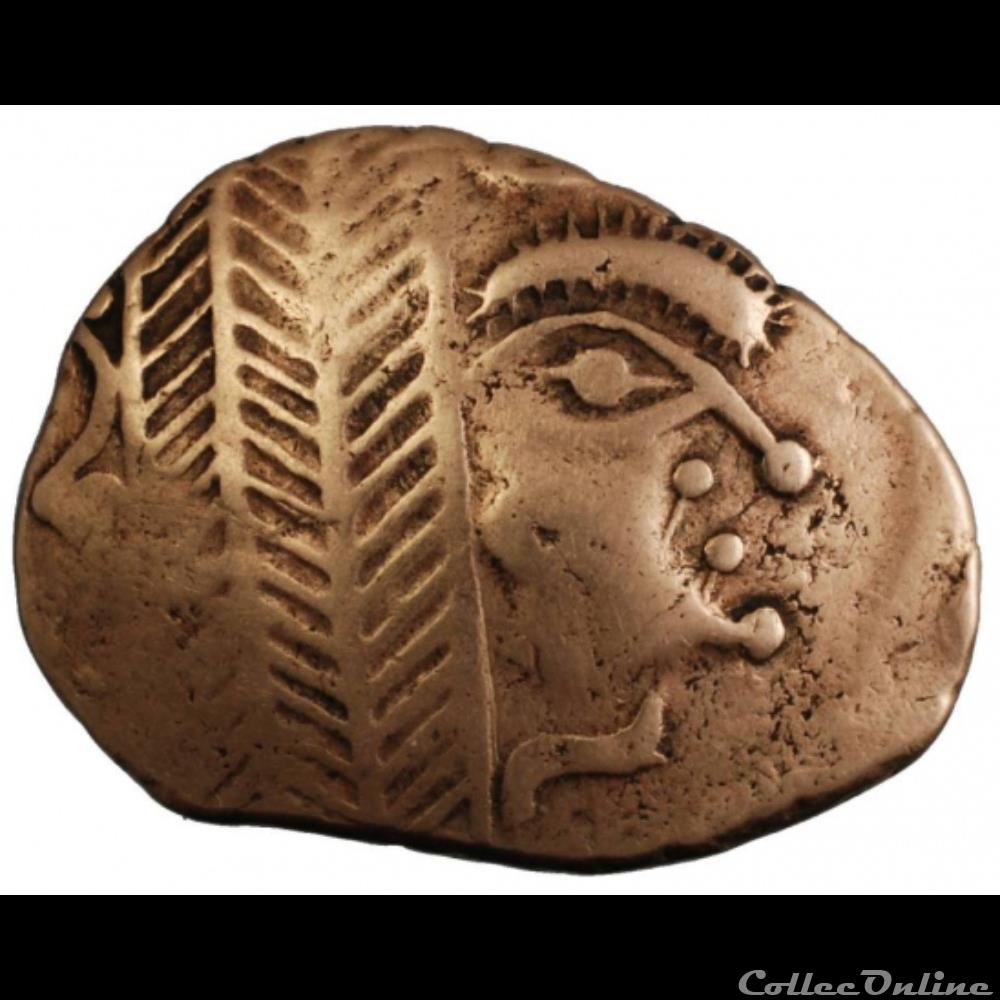 Série 21 DT 137 statère d’or au cheval retourné, monnaie antique gauloise serie 21 dt 137 statere d or au cheval retourne