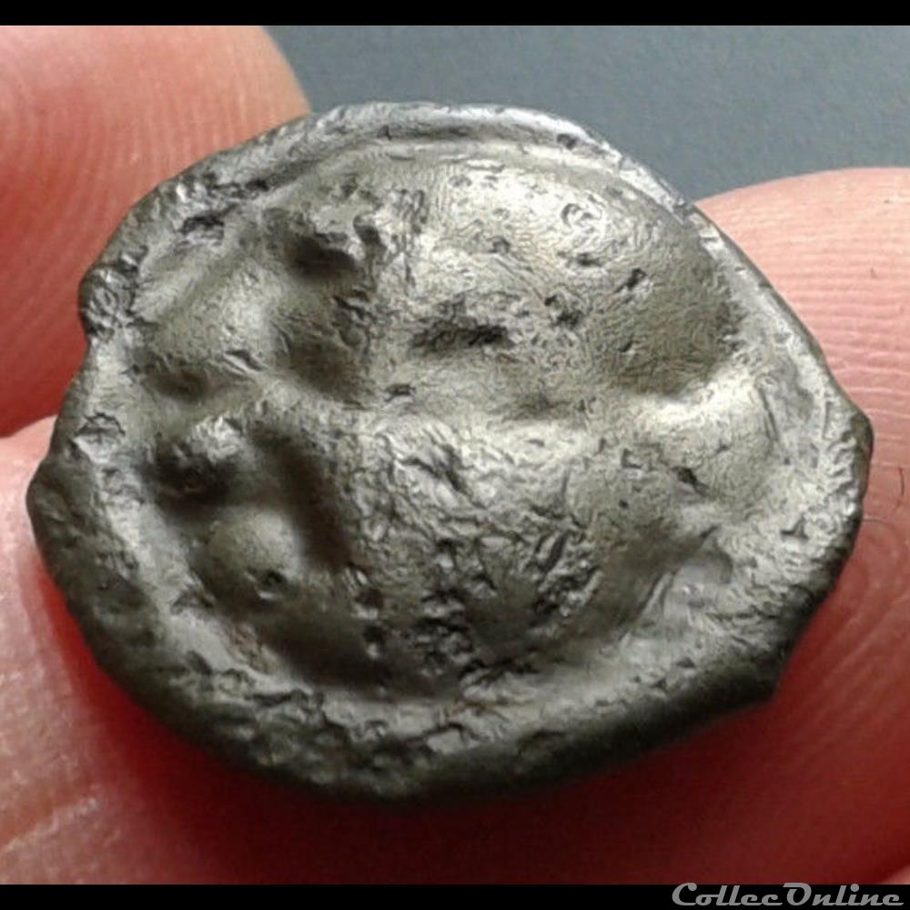Série 634 DT 2680 A Potin à la joue barrée de deux barres ( incertaine séquane ) monnaie antique gauloise serie 634 dt 2680 a potin a la joue barree de deux barres incertaine sequane