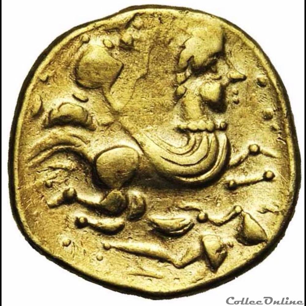 Série 290 DT 2143 Statère au personnage allongé monnaie antique gauloise serie 290 dt 2143 statere au personnage allonge