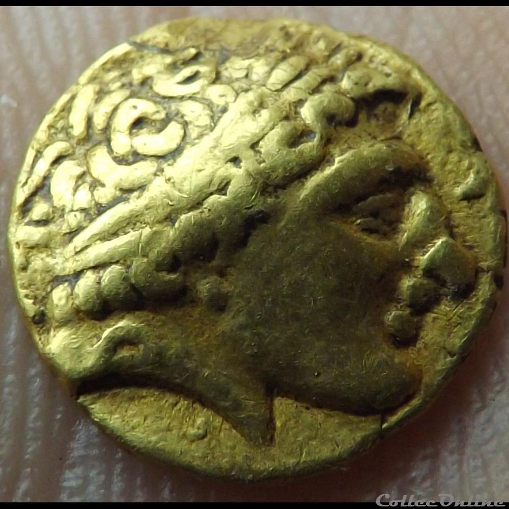 monnaie antique gauloise quart de statere du type de montmorot