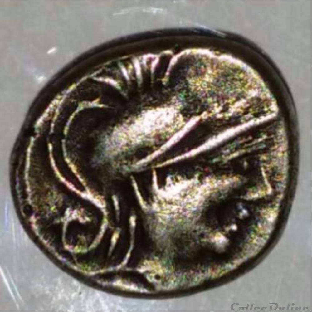 Série 866 DT 3127 Denier à l’hippocampe, tête à droite monnaie antique gauloise serie 866 dt 3127 denier a l hippocampe tete a droite