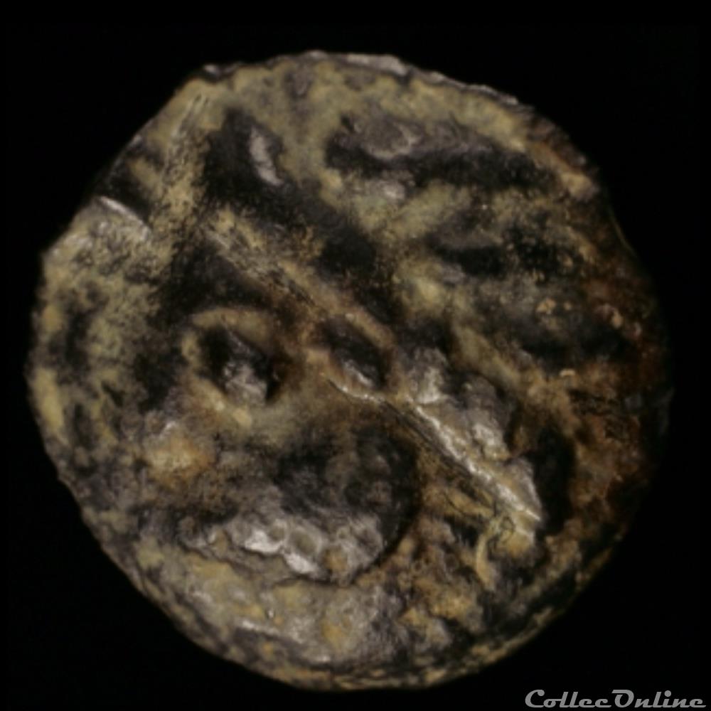 monnaie antique gauloise serie 38 classe i j potin a la tete indien