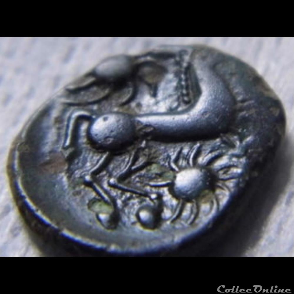Série 42 C DT 286 bronze à l'astre monnaie antique gauloise serie 42 c dt 286 bronze a astre