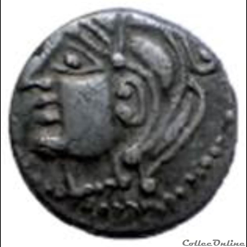 Série 1079 Faction à la tête coupée sur le cheval monnaie antique gauloise serie 1079 faction a la tete coupee sur le cheval