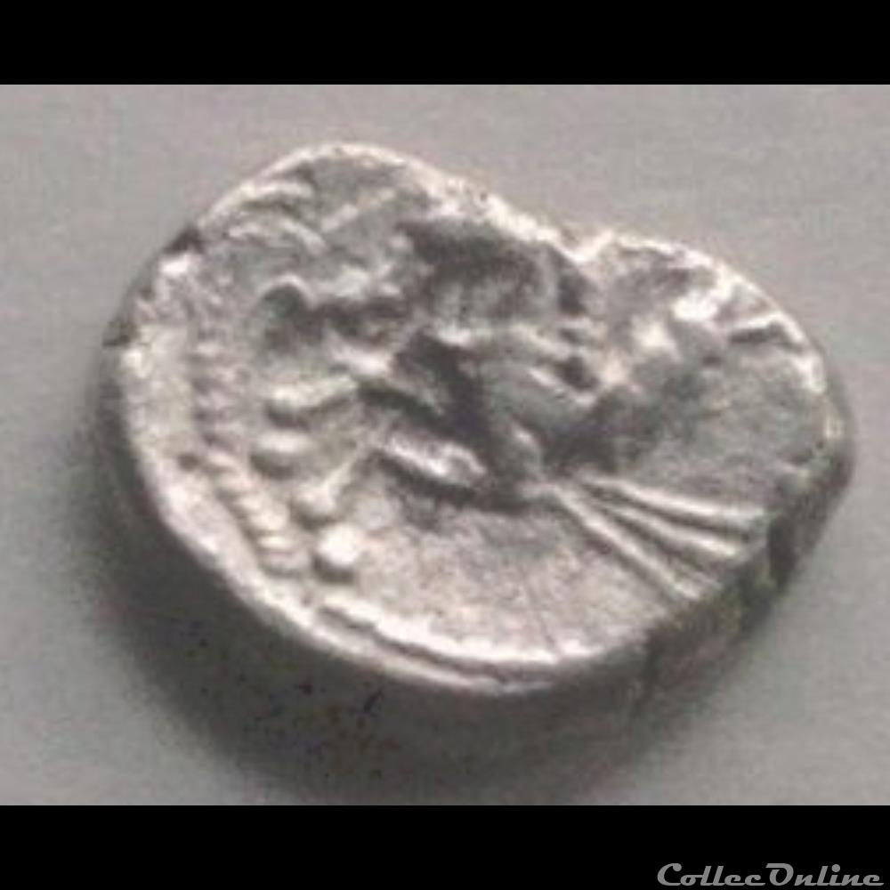 serie 866 DT 3128 denier à l'hippocampe tête à gauche monnaie antique gauloise serie 866 dt 3128 denier a hippocampe tete a gauche