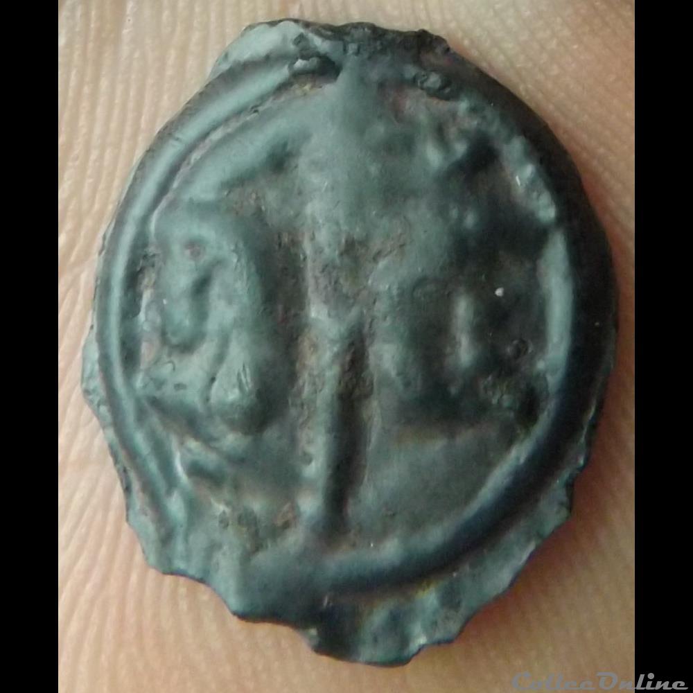 Série 968 DT 3262 var Potin OYINDIA ( dégénéré ) à la tête janiforme ou " tête bêche " monnaie antique gauloise serie 968 dt 3262 var potin oyindia degenere a la tete janiforme ou tete beche
