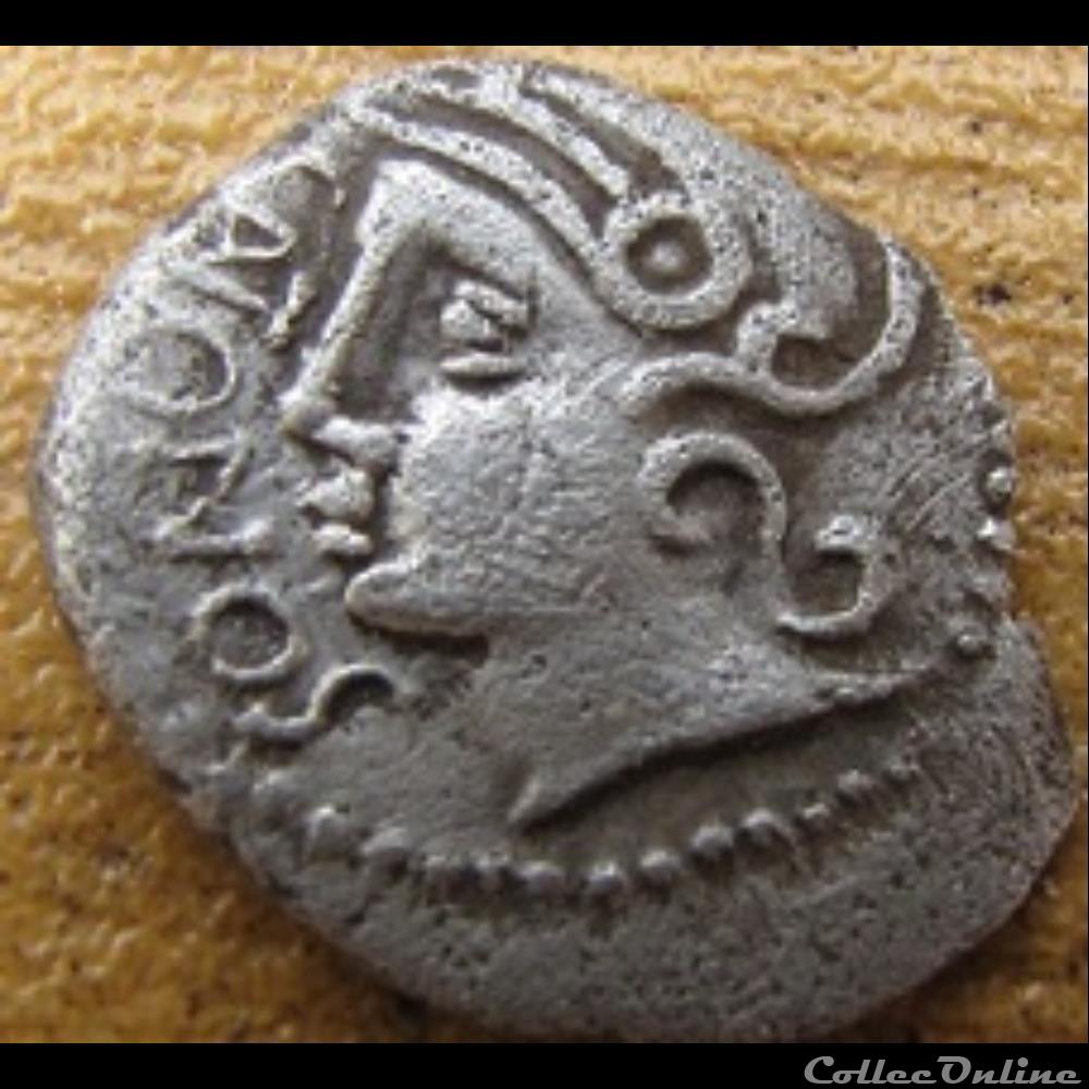 Série 971 DT 3266 Quinaire SANTONOS au droit ( incertaine Santons ) monnaie antique gauloise serie 971 dt 3266 quinaire santonos au droit incertaine santons