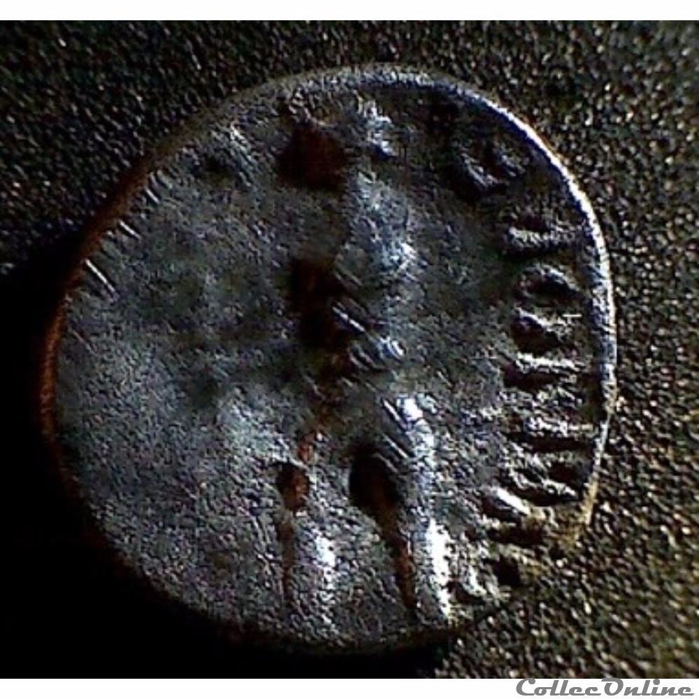 coin monétaire de revers d'un quinaire DVBNOREIX ,Eduen monnaie antique gauloise coin monetaire de revers un quinaire dvbnoreix eduen