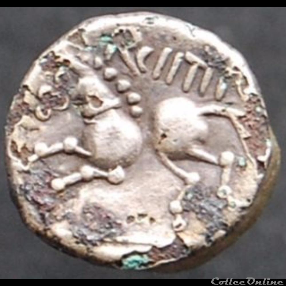 Série 917 DT 3229 Quinaire COIOS / ORGIITIRIX ( fourré) monnaie antique gauloise serie 917 dt 3229 quinaire coios orgiitirix fourre