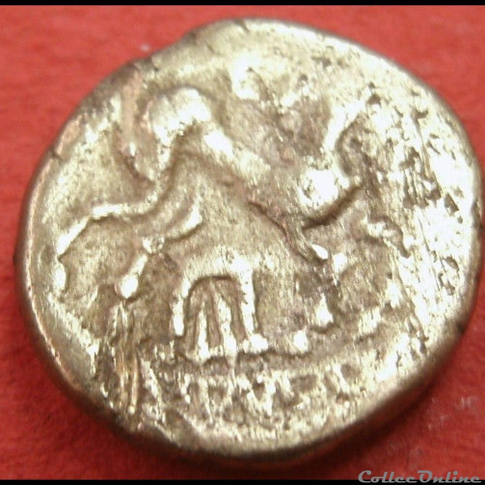 Série 490 DT 2535 quart de statère à la lyre inversée monnaie antique gauloise serie 490 dt 2535 quart de statere a la lyre inversee