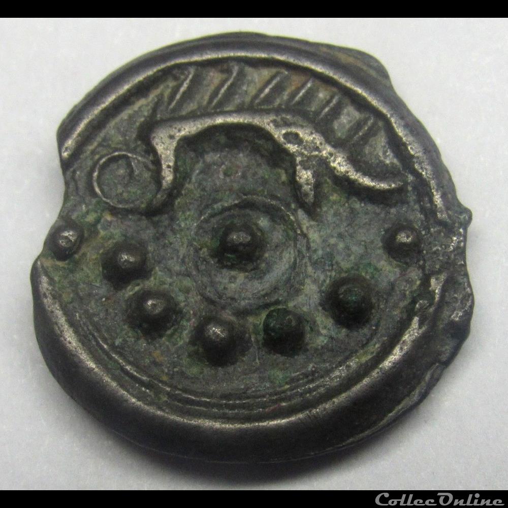 monnaie antique gauloise serie 59 dt 530 potin au sanglier et aux globules