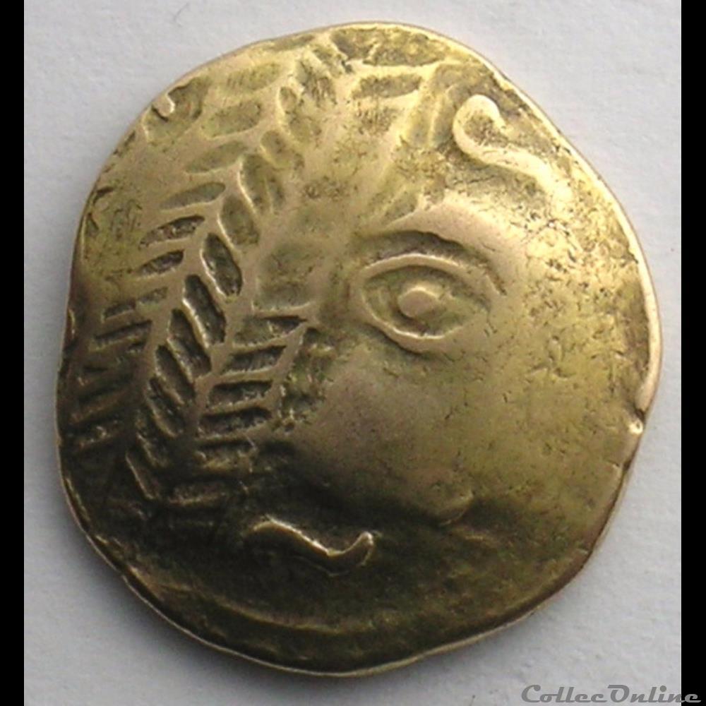 Série 21 DT 137 statère d’or au cheval retourné, monnaie antique gauloise serie 21 dt 137 statere d or au cheval retourne