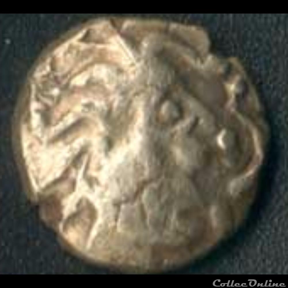 Série 875 DT 3177 1/4 de statère type de Chenoves à la lyres monnaie antique gauloise serie 875 dt 3177 1 4 de statere type de chenoves a la lyres