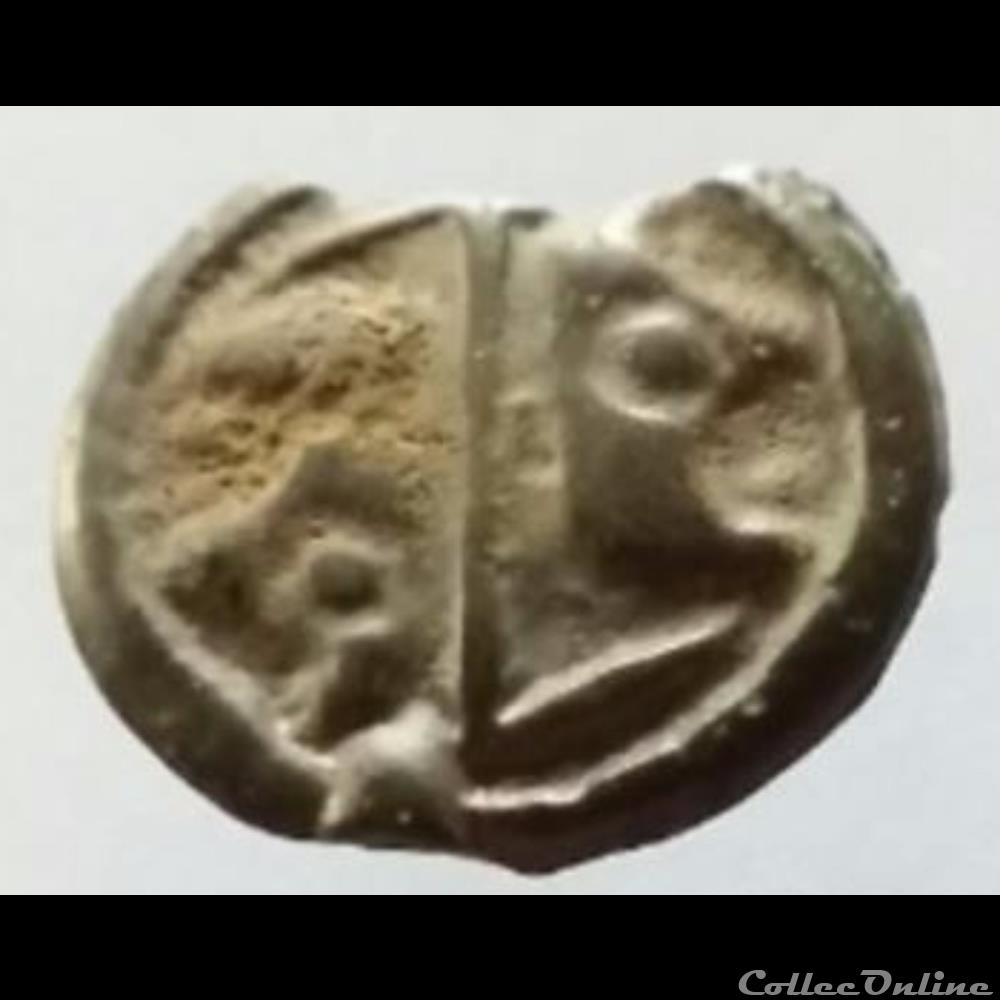 Série 968 DT 3262 var Potin OYINDIA à la tête janiforme monnaie antique gauloise serie 968 dt 3262 var potin oyindia a la tete janiforme