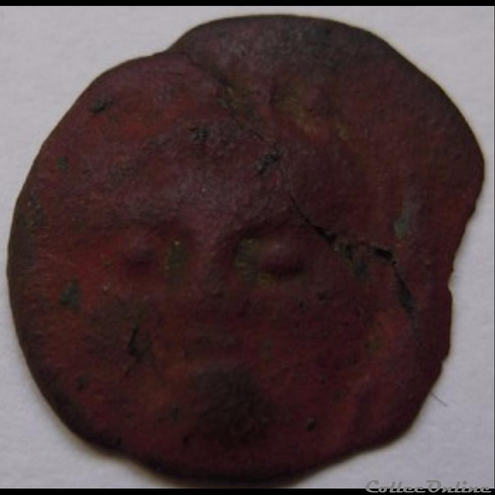 monnaie antique gauloise serie 989 dt 3276 bronze seciscv a la tete de face
