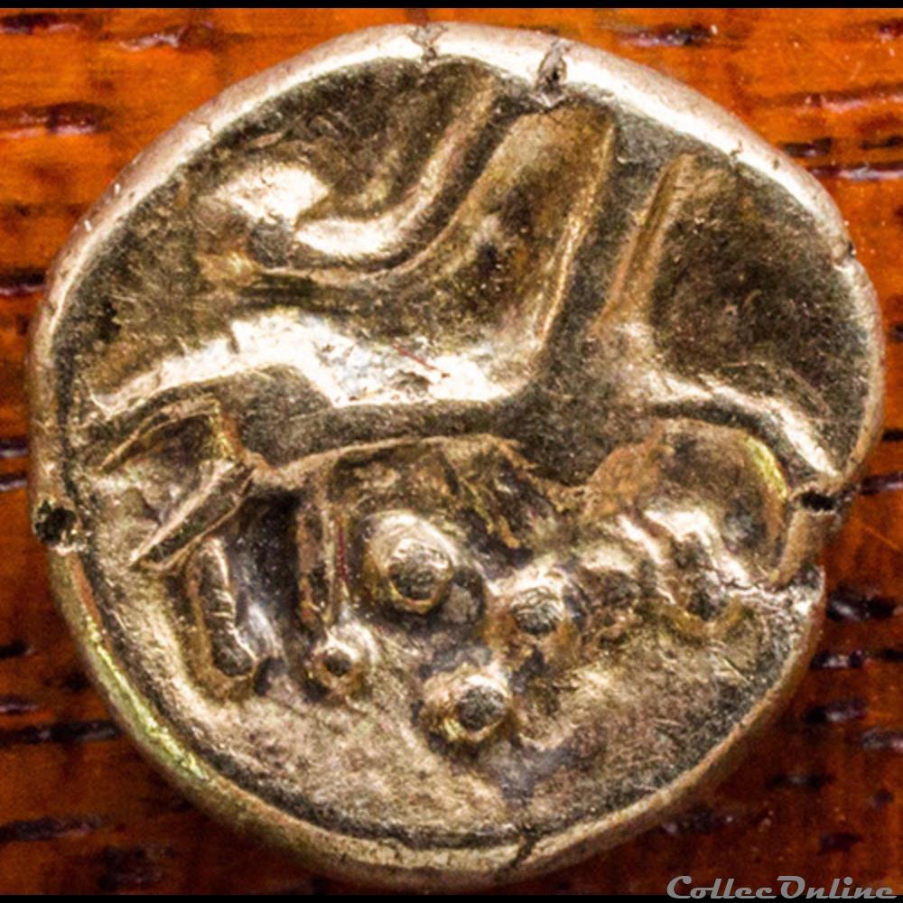Série 30 DT 186 Quart de statère dit "aux arcs de cercle" à la griffe " " aux segments " monnaie antique gauloise serie 30 dt 186 quart de statere dit aux arcs de cercle a la griffe aux segments
