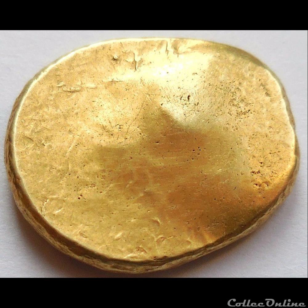 série 40 statère uniface au cheval sans S monnaie antique gauloise serie 40 statere uniface au cheval sans s