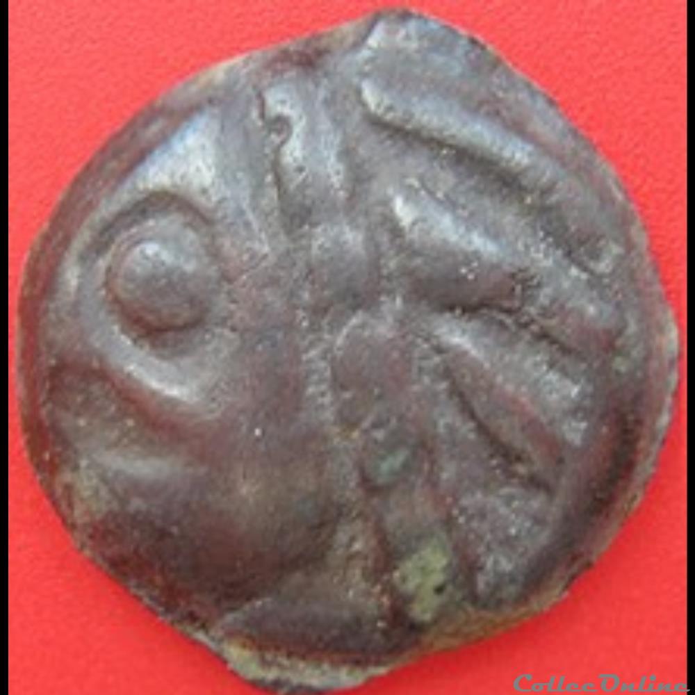 Série 38 ( classe I j ) potin à la tête d'indien monnaie antique gauloise serie 38 classe i j potin a la tete indien