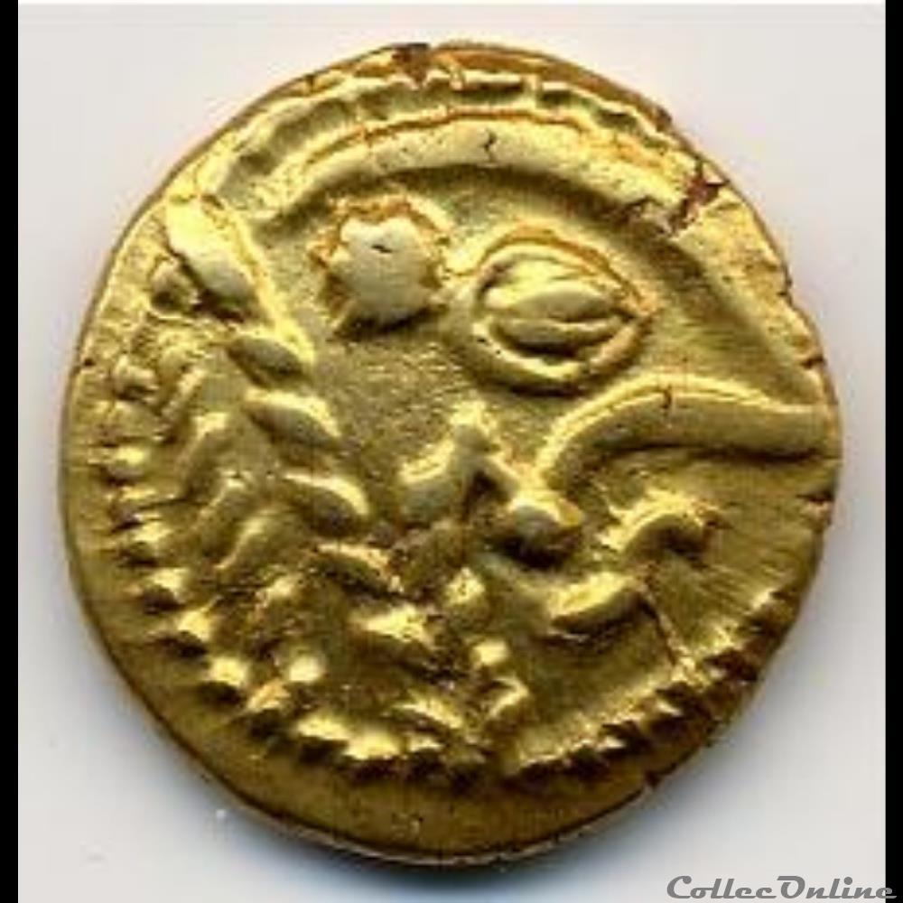 Série 42 A statère à l' œil et à l'astre monnaie antique gauloise serie 42 a statere a il et a astre